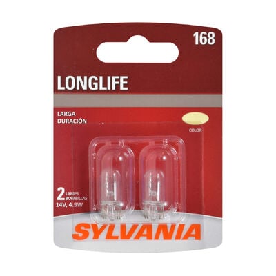 SYLVANIA 168 Long Life Mini Bulb, 2 Pack